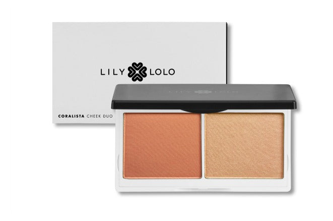 Lily Lolo Coralista Cheek Duo - Coral Blush and Highlighter