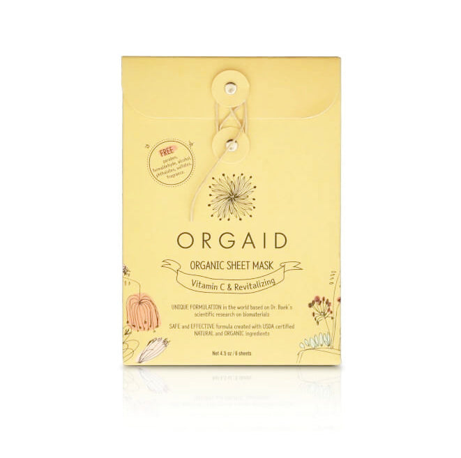 Orgaid Vitamin C Revitalizing organic sheet masks 6 pack
