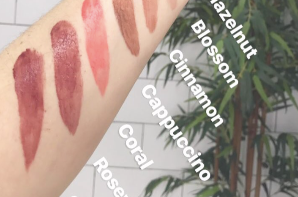 INIKA LIP GLAZE SWATCHES