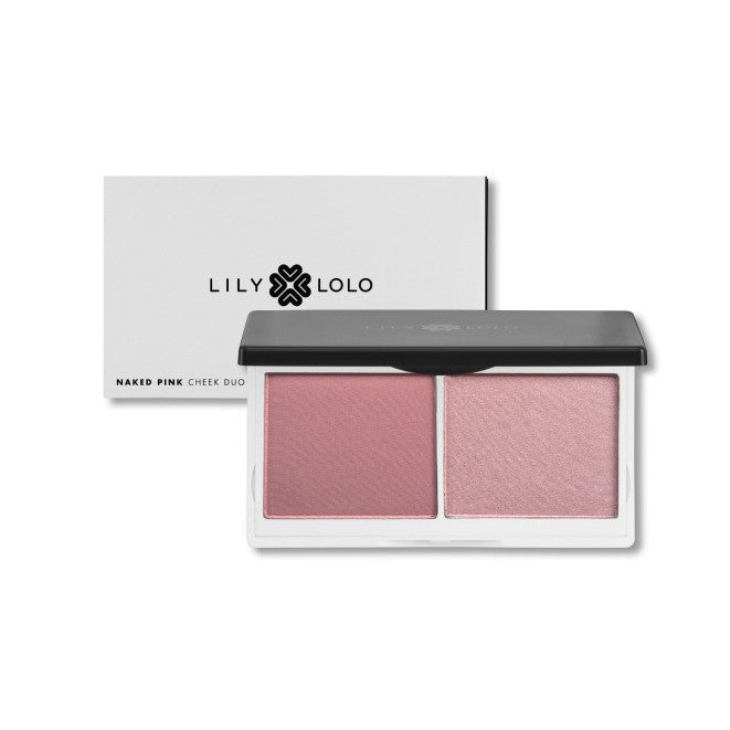 Lily Lolo Naked Pink Cheek Duo Compact - blush plus highlighter 
