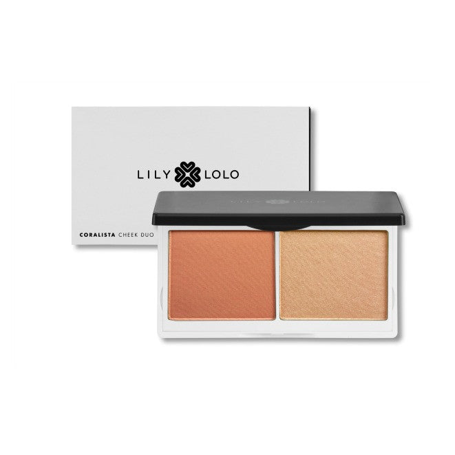 Lily Lolo Coralista Cheek Duo - Coral Blush and Highlighter