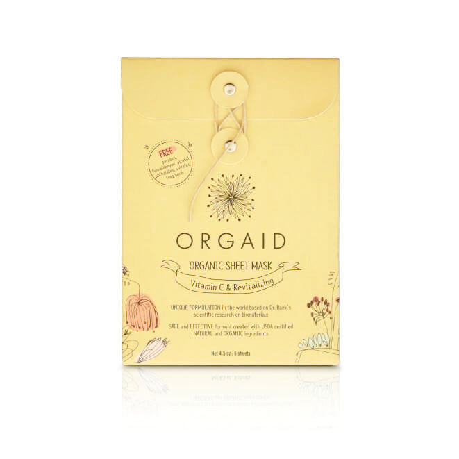 Orgaid Vitamin C Revitalizing organic sheet masks 6 pack