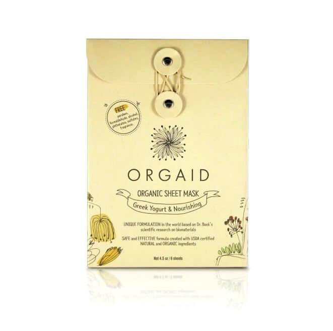 Orgaid Greek yogurt organic sheet masks 6 pack